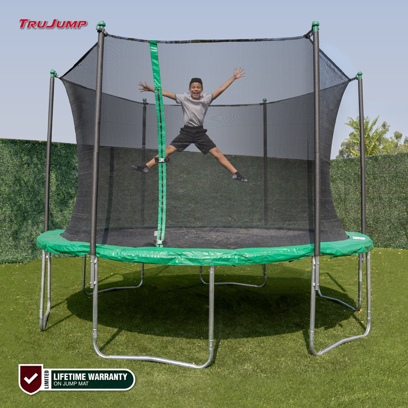 TruJump Trujump 12 Round Trampoline with Safety Enclosure with Lifetime Warranty on Jump Mat Reviews Wayfair